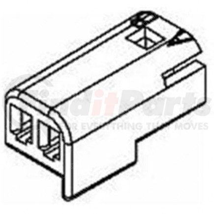 23-13141-211 by FREIGHTLINER - Multi-Purpose Wiring Terminal - Inline, Red, Plug, 2 Cavity Count