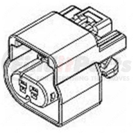 23-13144-211 by FREIGHTLINER - Multi-Purpose Wiring Terminal - ECU/Device, Female, Natural, Plug, 2 Cavity Count