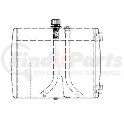 A03-40987-130 by FREIGHTLINER - Fuel Tank - Left Side, Aluminum