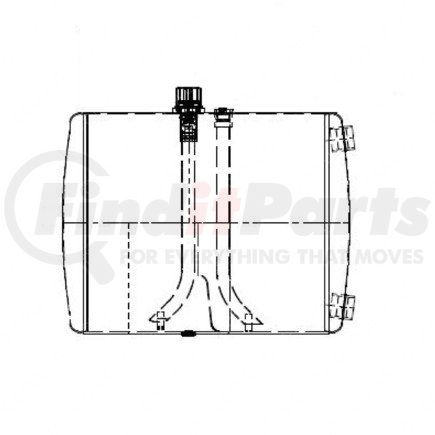 A03-41013-123 by FREIGHTLINER - Fuel Tank - Right Side, Aluminum