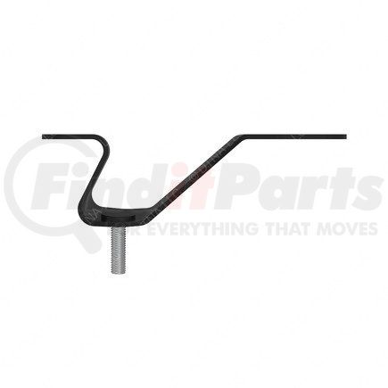 A07-24443-000 by FREIGHTLINER - Transmission Oil Cooler Line Bracket - Steel, Black, 0.09 in. THK