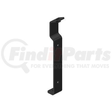 A18-63466-000 by FREIGHTLINER - Seat Belt Bracket - Steel, Medium Gloss Black, 393.8 mm x 50 mm, 6.35 mm THK