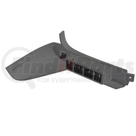 A18-43248-005 by FREIGHTLINER - Dashboard Panel Cap - Right Side, Polycarbonate/ABS, Slate Gray, 5.5 mm THK