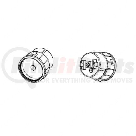 A22-71049-005 by FREIGHTLINER - Gauge - Liftable Axle, ICU4Me, Black