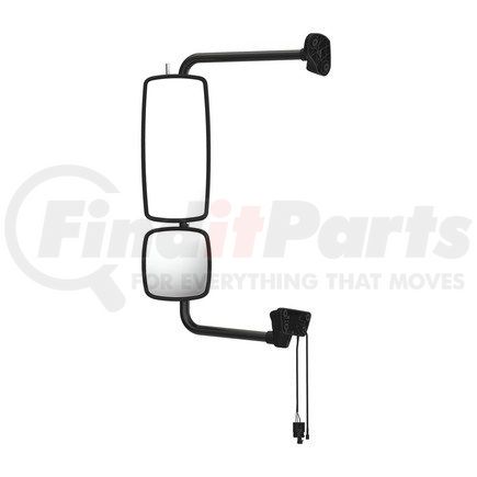 A22-74243-046 by FREIGHTLINER - Door Mirror - Assembly, Rearview, Outer, Bright, Heated, Antenna, Cummins Ambient Air Temperature, Left Hand