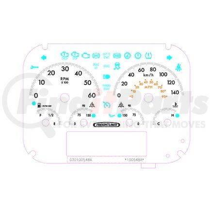 A22-74377-003 by FREIGHTLINER - Instrument Panel Assembly - 6 Gauge, Nafta, Tachometer, Air, LPG