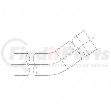 A04-15562-162 by FREIGHTLINER - Exhaust Pipe - 5 in. Inside/Outside Diameter, 35 Deg