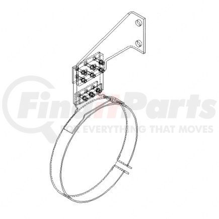 A04-20462-000 by FREIGHTLINER - Exhaust Muffler Bracket - Steel