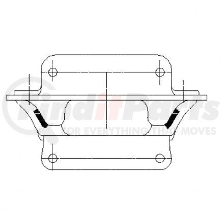 A04-18230-000 by FREIGHTLINER - Exhaust Muffler Bracket - Steel, 0.25 in. THK