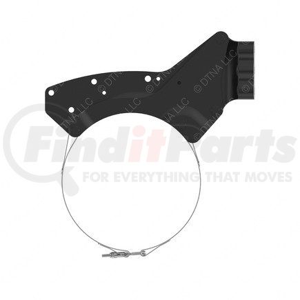 A04-34178-001 by FREIGHTLINER - Exhaust After-Treatment Device Mounting Bracket - Ductile Iron, Black