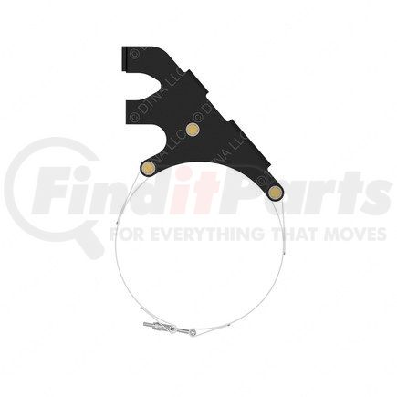 A04-34258-009 by FREIGHTLINER - Exhaust After-Treatment Device Mounting Bracket - Steel, Black, 0.19 in. THK