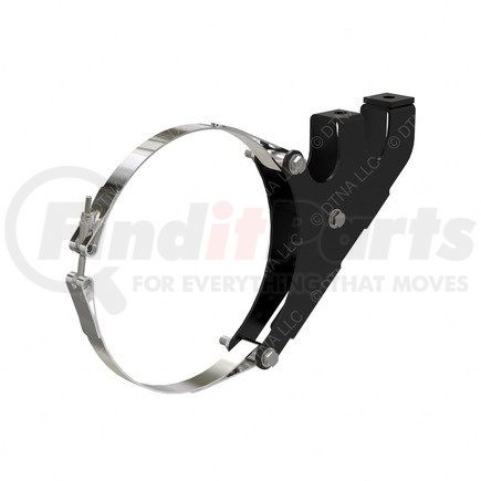 A04-34258-010 by FREIGHTLINER - Exhaust After-Treatment Device Mounting Bracket - Steel, Black, 0.19 in. THK