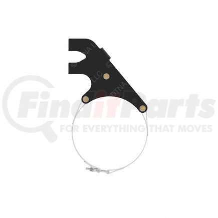A04-34259-004 by FREIGHTLINER - Exhaust After-Treatment Device Mounting Bracket - Steel, Black, 0.19 in. THK