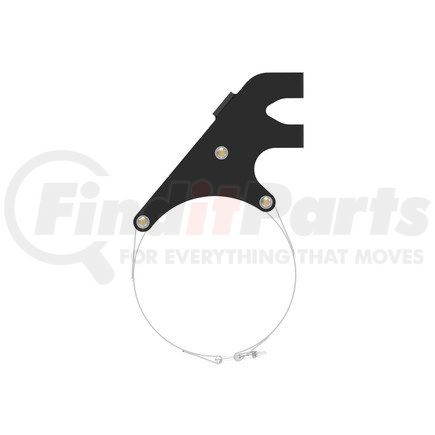 A04-34259-005 by FREIGHTLINER - Exhaust After-Treatment Device Mounting Bracket - Steel, Black, 0.19 in. THK
