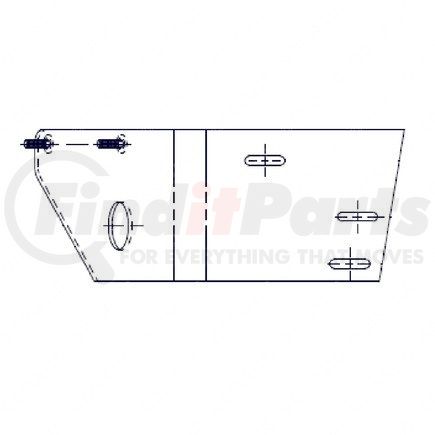 A05-15302-000 by FREIGHTLINER - Radiator Surge Tank Mounting Bracket - Steel, 3.03 mm THK