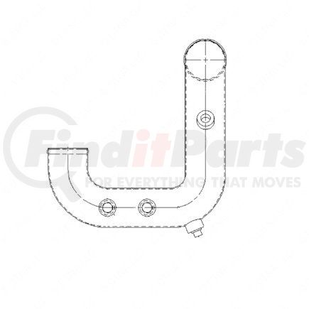A05-15383-001 by FREIGHTLINER - Radiator Outlet Hose Intermediate Pipe - Steel
