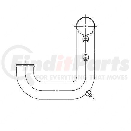 A05-15785-000 by FREIGHTLINER - Engine Coolant Hose - Steel, Lower