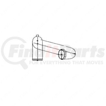 A05-16157-000 by FREIGHTLINER - Radiator Coolant Hose - Upper, 340