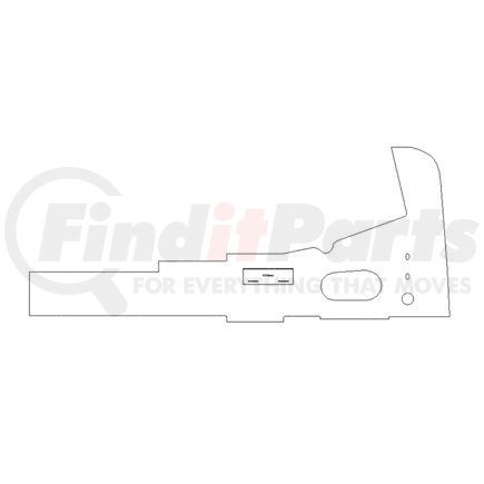 A05-16242-001 by FREIGHTLINER - Radiator Recirculation Shield Seal - Rubber, 726.9 mm x 351.6 mm, 4.76 mm THK