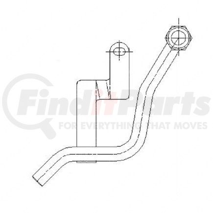 A05-16989-000 by FREIGHTLINER - Heater Return Pipe - Black