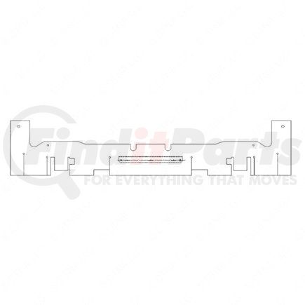 A05-17202-002 by FREIGHTLINER - Radiator Recirculation Shield - Aluminum and Rubber, 932.2 mm x 146.2 mm