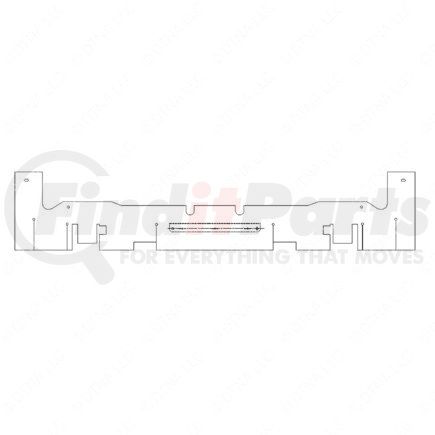 A05-17202-003 by FREIGHTLINER - Radiator Recirculation Shield - Aluminum and Rubber, 932.2 mm x 146.2 mm