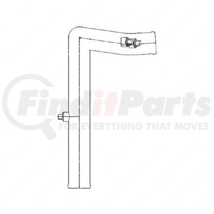 A05-18695-000 by FREIGHTLINER - Engine Coolant Water Outlet Tube - Steel