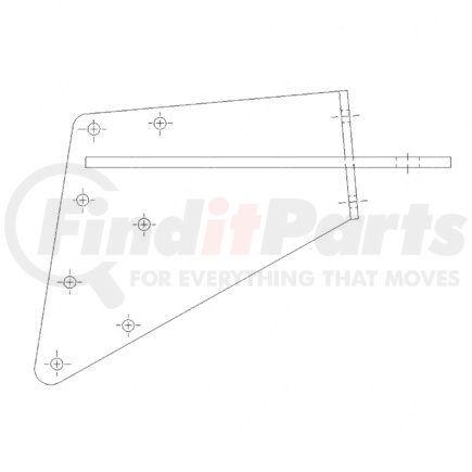 A05-12793-000 by FREIGHTLINER - Radiator Support Bracket - Left Side, Steel, 6.35 mm THK