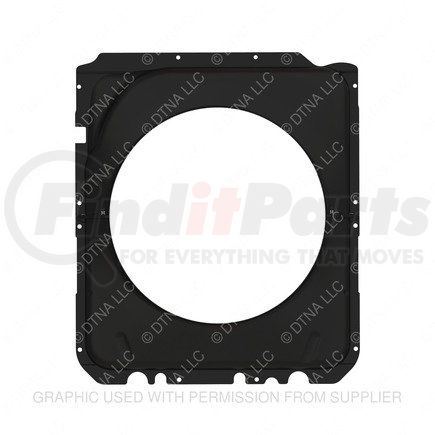 A05-28591-000 by FREIGHTLINER - Engine Cooling Fan Shroud - Glass Fiber Reinforced With Polypropylene, Black