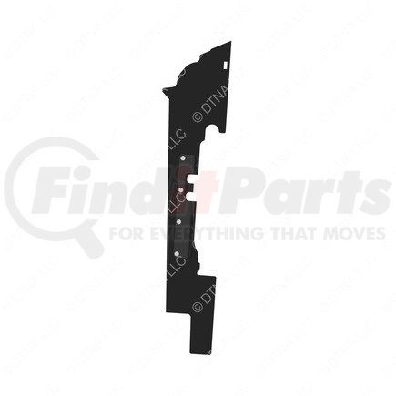 A05-28614-003 by FREIGHTLINER - Radiator Recirculation Shield - Right Side, Aluminum and Rubber, 756.1 mm x 175 mm