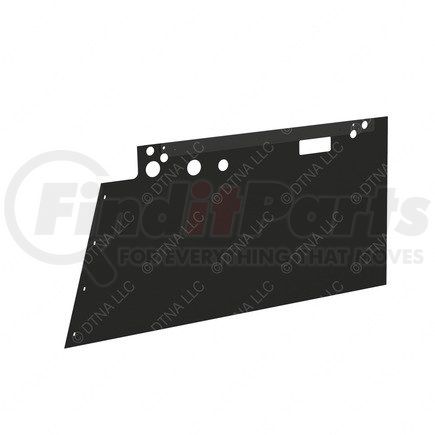 A05-25490-000 by FREIGHTLINER - Radiator Recirculation Shield - Right Side, Aluminum and Rubber, 1226.4 mm x 605.7 mm