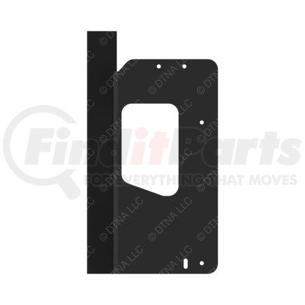 A05-29563-000 by FREIGHTLINER - Radiator Recirculation Shield - Aluminum and Rubber, 534 mm x 261.49 mm