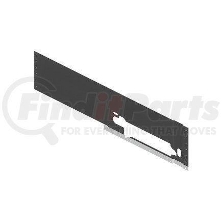 A05-29580-000 by FREIGHTLINER - Radiator Recirculation Shield - Aluminum, Black, 1500 mm x 343 mm, 2.54 mm THK