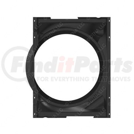 A05-34217-000 by FREIGHTLINER - Engine Cooling Fan Shroud - Glass Fiber Reinforced With Polyester, Black