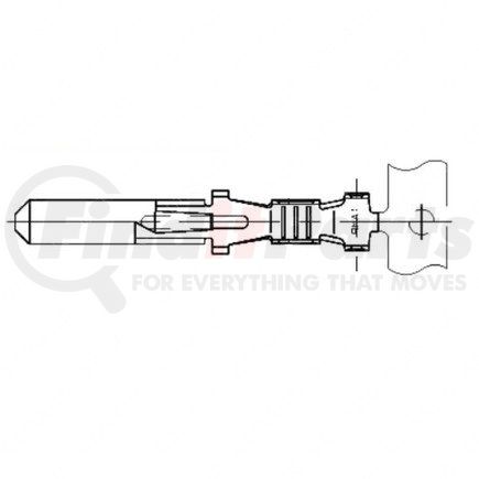 A-056-545-02-28 by FREIGHTLINER - Multi-Purpose Wiring Terminal - Male Spade Connector