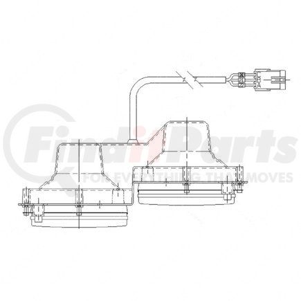 A06-15605-002 by FREIGHTLINER - Headlight Housing Assembly - Left Side, 393.42 mm x 171.42 mm