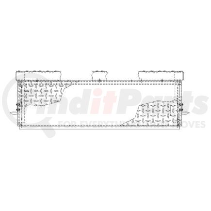 A06-17696-003 by FREIGHTLINER - Tractor Trailer Tool Box Cover - Aluminum, 769.62 mm x 596.9 mm, 2.54 mm THK