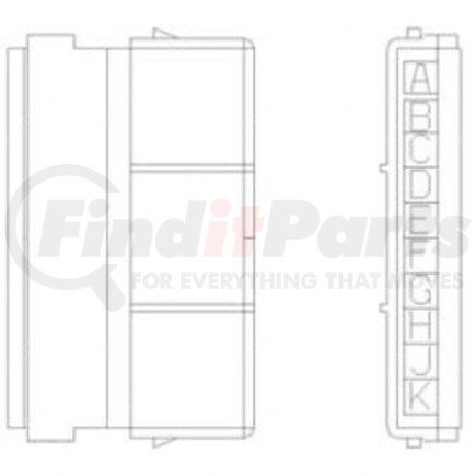 A06-23621-000 by FREIGHTLINER - Multi-Purpose Wiring Terminal - Female, Black, Plug, 10 Cavity Count