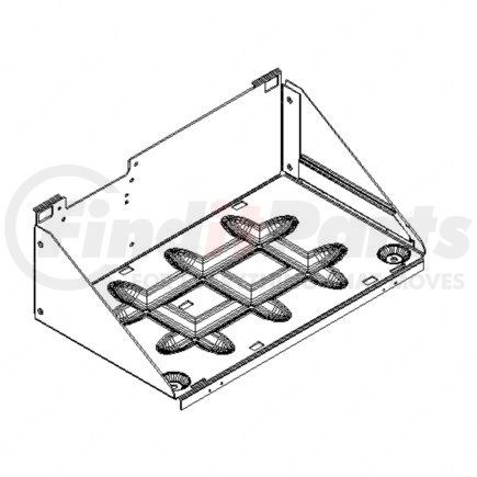 A06-39019-000 by FREIGHTLINER - Battery Box - Assembly, Steel, 4 Battery, Long Side To Rail