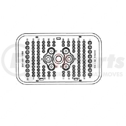 A06-42567-007 by FREIGHTLINER - Multi-Purpose Wiring Terminal - Pass Thru, Female, Black, Plug, 102 Cavity Count