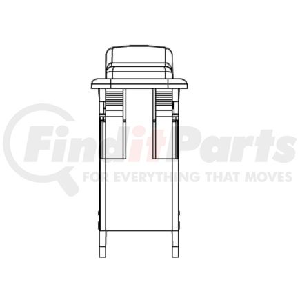 A06-43378-016 by FREIGHTLINER - Under Hood Light Switch - 43.9 mm x 24.9 mm, 1 to 4 mm THK