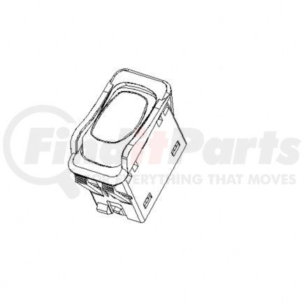 A06-49957-006 by FREIGHTLINER - Warning Light Switch - Red Lens