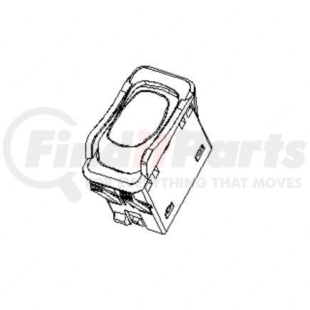 A06-49957-017 by FREIGHTLINER - Warning Light Switch - Amber Lens