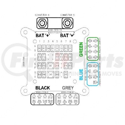 A0669623001 by FREIGHTLINER - Circuit Protection - Power Distribution Module, Fender, 07, 45K Heater, B2