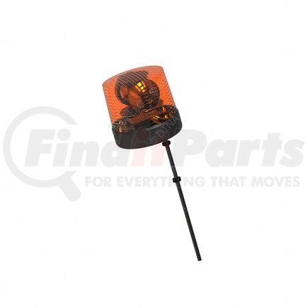 A06-71876-000 by FREIGHTLINER - Beacon Light - Acrylic/Aluminum/Stainless Steel, Amber Lens