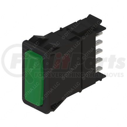 A06-86377-608 by FREIGHTLINER - Rocker Switch - Light, Indicator, Green