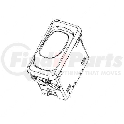 A06-86377-100 by FREIGHTLINER - Rocker Switch - 2 Position, Latch, With Indicator, Amber
