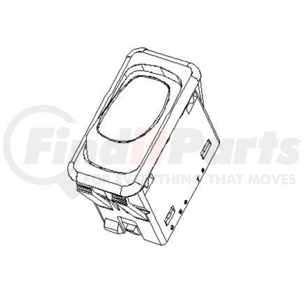 A06-86377-102 by FREIGHTLINER - Rocker Switch - 2 Position, Latch, With Indicator, Amber
