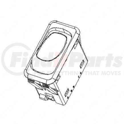 A06-86377-105 by FREIGHTLINER - Rocker Switch - 2 Position, Latch, With Indicator, Amber