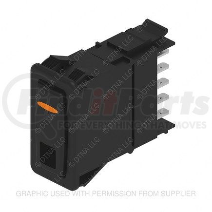 A06-86377-107 by FREIGHTLINER - Rocker Switch - 2 Position, Latch, With Indicator, Amber